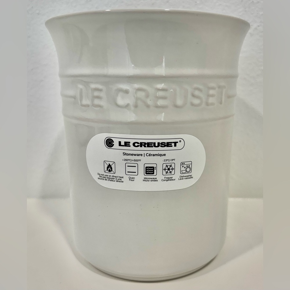 Le Creuset White Utensil Crock